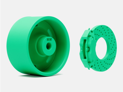1-24 Scale 15x8 GM Rallye Wheel and Brake 3D Принт Модель