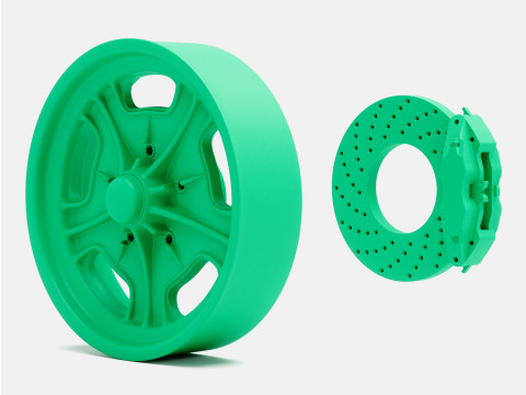 1-24 Scale 15x45 American Rebel Starburst Wheel and Brake 3D Baskı Modeli