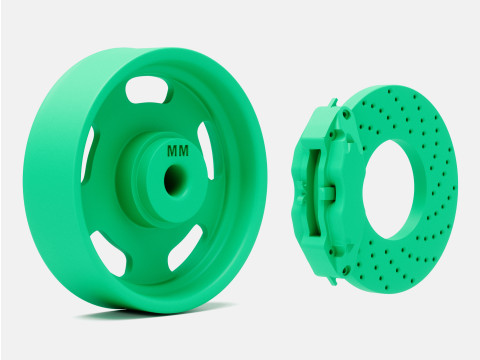 1-24 Scale 15x45 American Rebel Starburst Wheel and Brake 3D Baskı Modeli