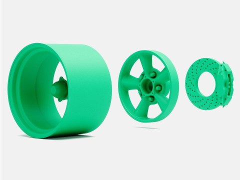1-24 Scale 15x10 Torq Thrust D Wheel and Brake 3D Print Model