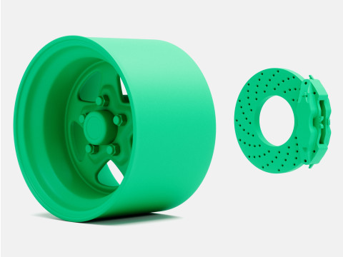 1-24 Scale 15x10 Weld Pro Star Wheel and Brake 3D Принт Модель