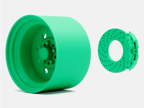 1-24 Scale 15x10 Weld Draglite Wheel and Brake 3D Принт Модель