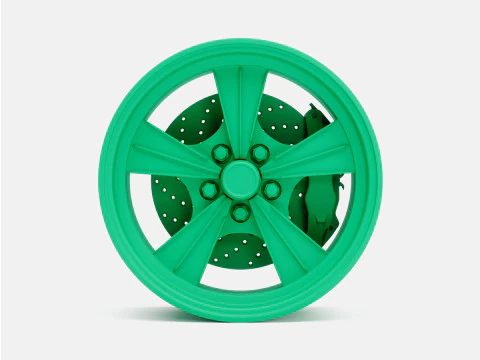 1-24 Scale 15x7 Radir Tri Ribb Wheel and Brake 3D Print Model