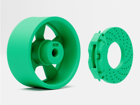 1-24 Scale 15x7 Radir Tri Ribb Wheel and Brake 3D Print Model