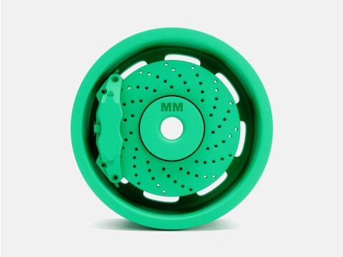 1-24 Scale 15x8 Bassett D-Hole Wheel and Brake Modelo de impresión 3D