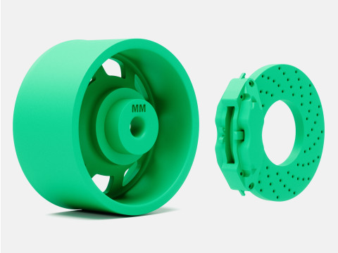 1-24 Scale 15x8 Bassett D-Hole Wheel and Brake Modelo de impresión 3D