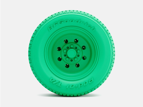 1-24 Scale 15x8 Weld Draglite Wheel BFGoodrich Radial T-A Tire and Brake Set 3D 프린트 모델
