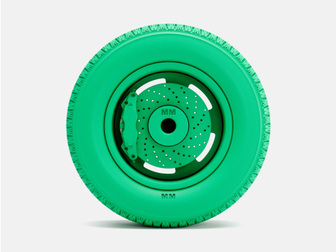 1-24 Scale 15x8 Torq Thrust D Wheel BFGoodrich Radial T-A Tire and Brake Set 3D प्रिंट मॉडल