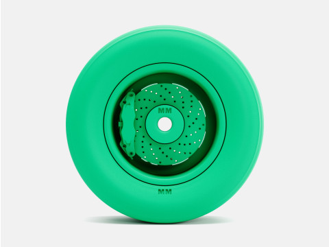 1-24 Scale 15x8 Minilite Wheel Goodyear Polyglas Tire and Brake Set Modelo de impresión 3D
