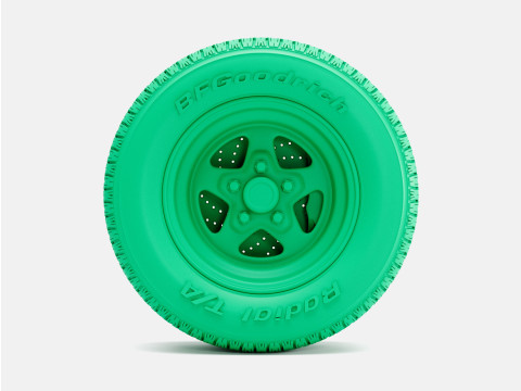 1-24 Scale 15x8 Weld Pro Star Wheel BFGoodrich Radial T-A Tire and Brake Set 3D 프린트 모델