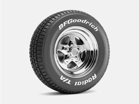 15x8 Weld Pro Star Wheel BFGoodrich Radial T-A Tire and Brake Set Model do druku 3D
