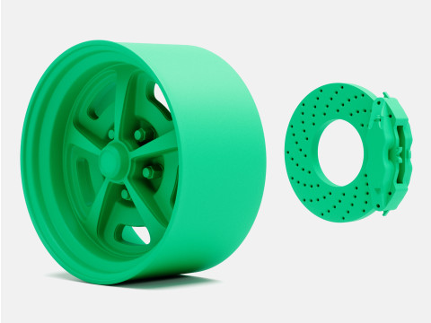 1-24 Scale 15x8 Magnum 500 Wheel and Brake Model Cetak 3D
