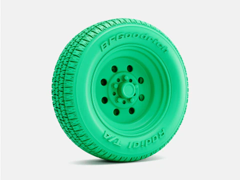 1-24 Scale 15x5 15x7 15x8 15x10 Weld Draglite Wheels BFGoodrich Radial Tires 3D Print Model