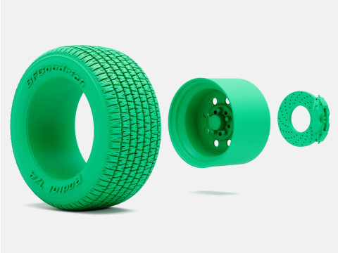 1-24 Scale 15x5 15x7 15x8 15x10 Weld Draglite Wheels BFGoodrich Radial Tires Modèles 3D en vedette