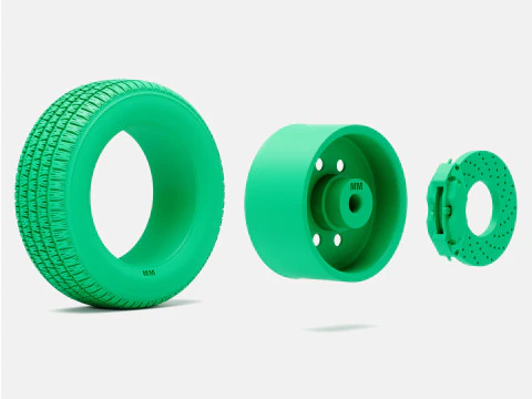 1-24 Scale 15x5 15x7 15x8 15x10 Weld Draglite Wheels BFGoodrich Radial Tires 3D Print Model