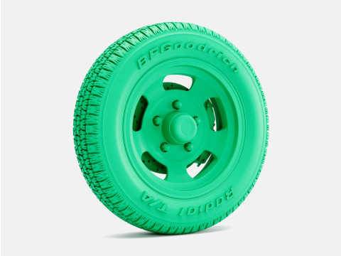1-24 Scale 15x5 15x7 15x8 15x10 US Indy Mag Wheels BFGoodrich Radial Tires 3D 프린트 모델