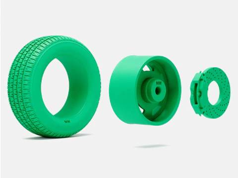 1-24 Scale 15x5 15x7 15x8 15x10 US Indy Mag Wheels BFGoodrich Radial Tires 3D Print Model
