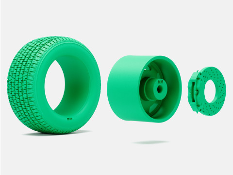 1-24 Scale 15x5 15x7 15x8 15x10 US Indy Mag Wheels BFGoodrich Radial Tires 3D 프린트 모델