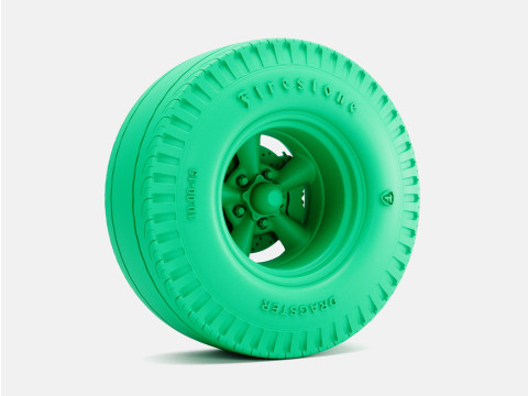 1-24 Scale 15x10 Torq Thrust D Wheel Firestone Dragster Slick Modelo de Impressão 3D
