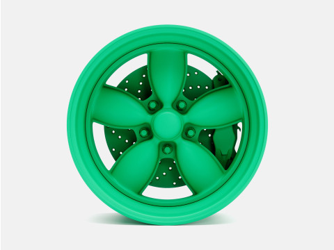 1-24 Scale 15x8 Daisy Wheel and Brake Modello di stampa 3D