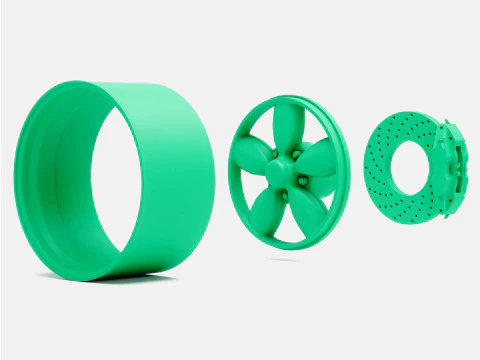 1-24 Scale 15x8 Daisy Wheel and Brake 3D Print Model