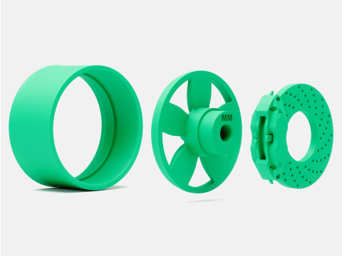 1-24 Scale 15x8 Daisy Wheel and Brake Modello di stampa 3D
