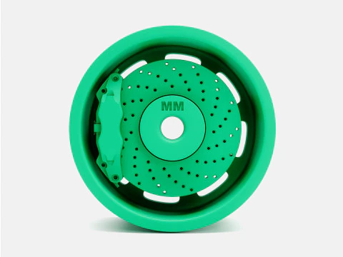 1-24 Scale 15x8 Bassett D-Hole Wheel and Brake 3D Print Model