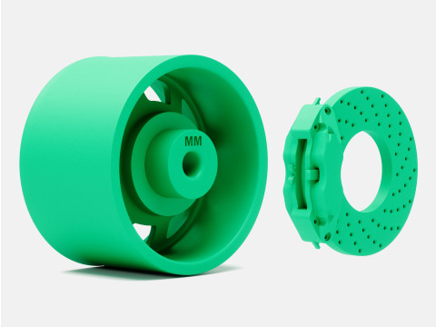 1-24 Scale 15x8 Bassett D-Hole Wheel and Brake 3D Print Model