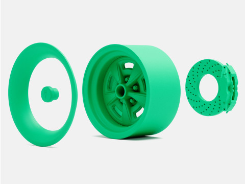 15x8 Pontiac Rallye II Wheel and Brake Modelo de Impressão 3D