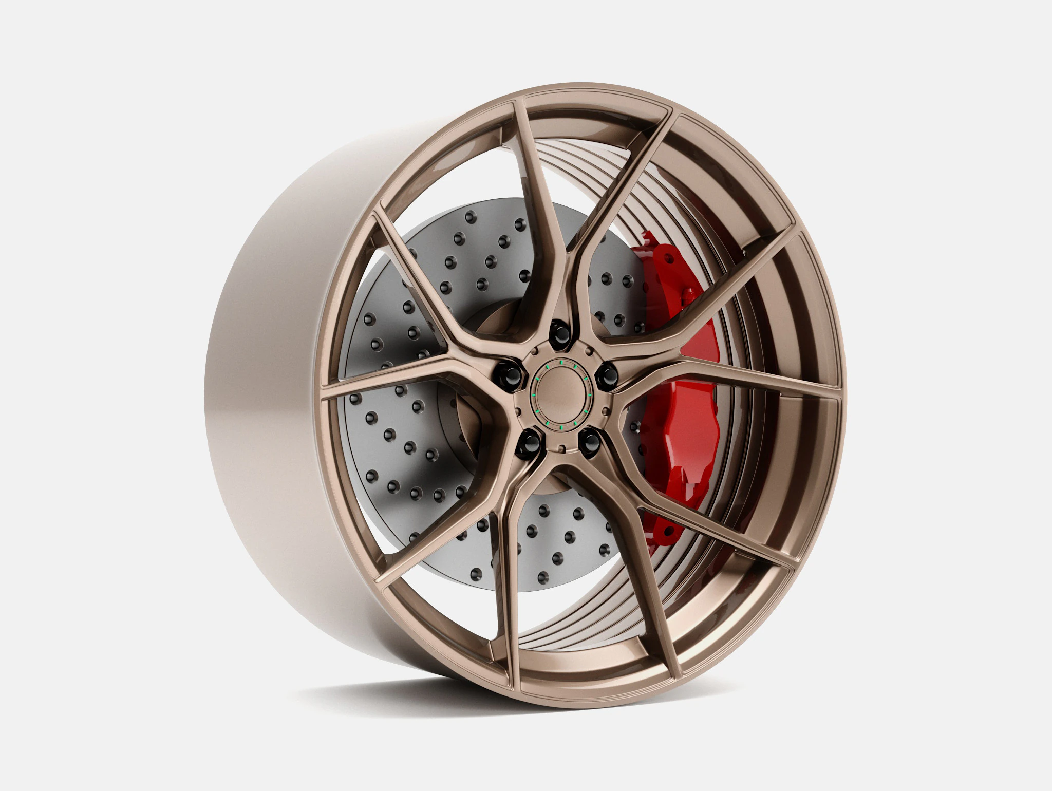 20x10 Stance SF07 Wheel and Brake 3D Print Model .c4d .max .obj .3ds .fbx .stl .blend 