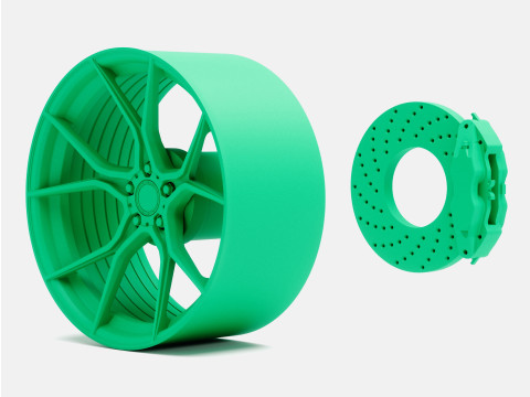 20x10 स्टांस SF07 व्हील और ब्रेक 3D प्रिंट मॉडल