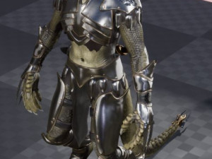 lizard warior Modello 3D
