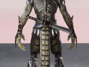 lizard warior Modello 3D