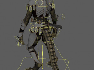 lizard warior Modello 3D