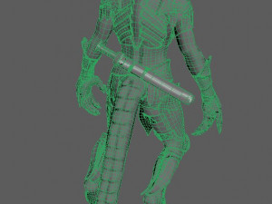 lizard warior Modello 3D