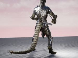 lizard warior Modello 3D