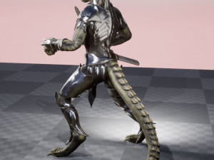 lizard warior Modello 3D
