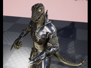 lizard warior Modello 3D