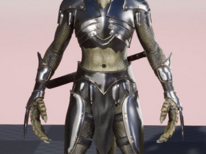 lizard warior Modello 3D
