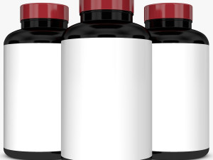 bottle with capsules Modelo 3D