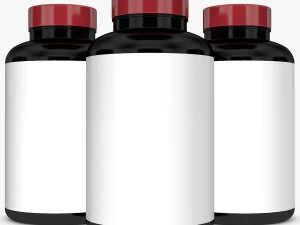 bottle with capsules 3D Model