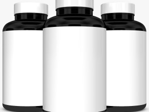 bottle with capsules Modelo 3D