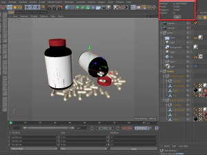bottle with capsules 3D Model