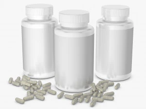 bottle with capsules 3D Model