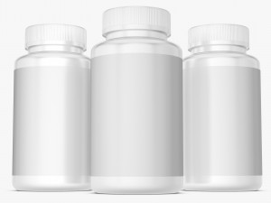 bottle with capsules 3D मॉडल