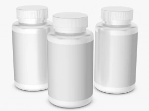 bottle with capsules 3D Model