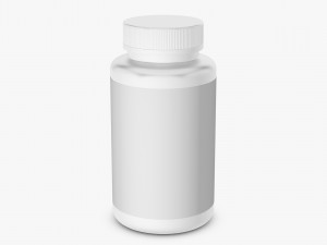 bottle with capsules 3D मॉडल