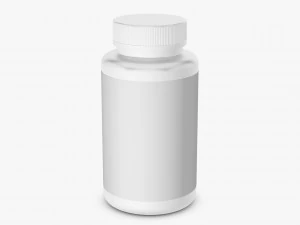 bottle with capsules 3D Model