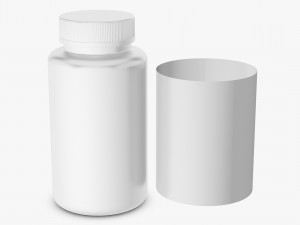 bottle with capsules 3D मॉडल