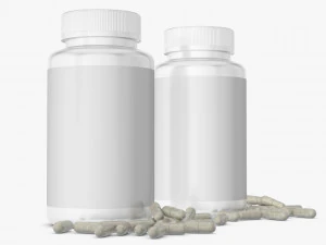 bottle with capsules 3D Model